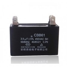 Конденсатор 3.5 mF CBB61 450VAC, квадратный