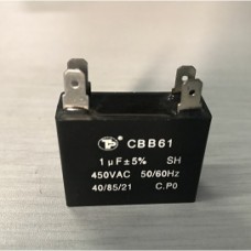 Конденсатор 1 mF CBB61 450VAC, квадратный