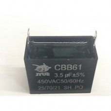 Купить Конденсатор 3.5 mF CBB61 450VAC, квадратный